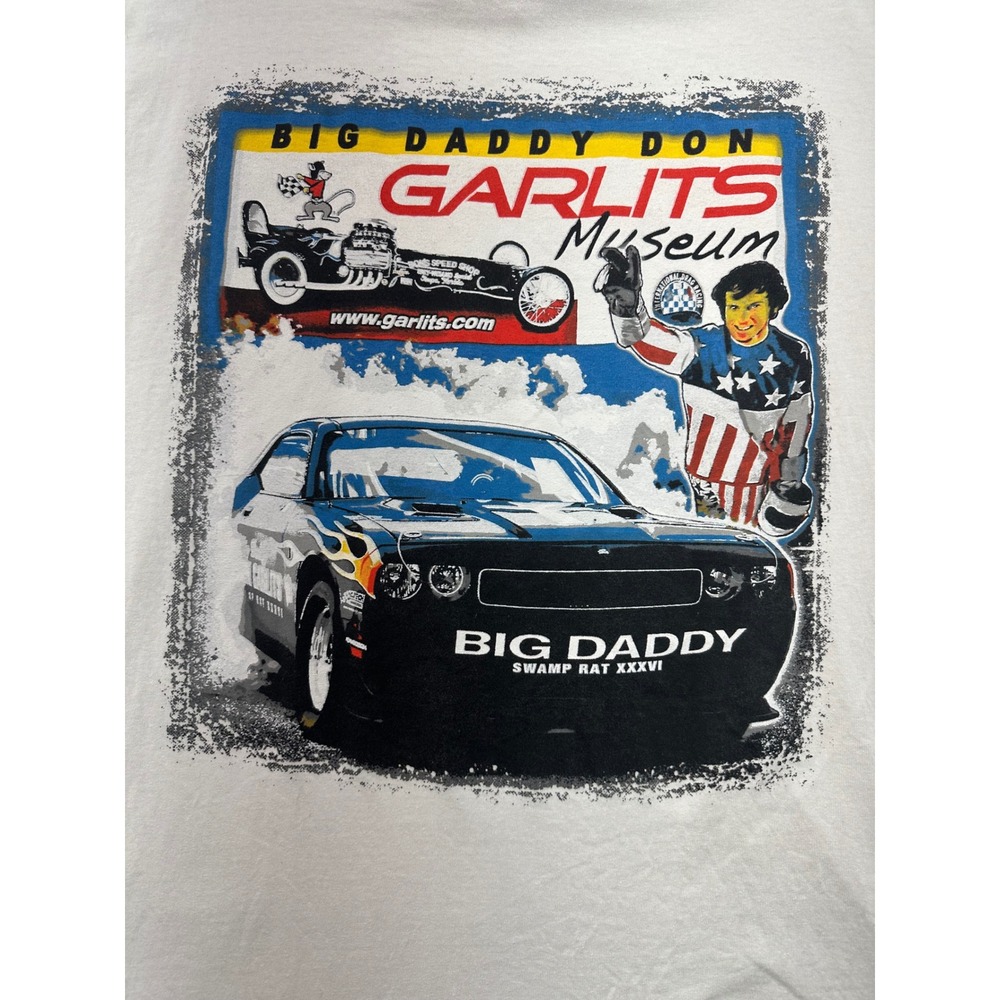 Gildan Big Daddy Don Garlits Museum Drag Racing White TShirt Mens 2XL